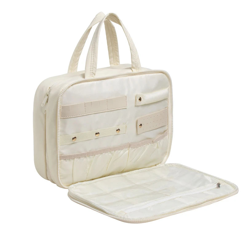 AITHRA - Trousse de Toilette Pliable Élégante à Carreaux