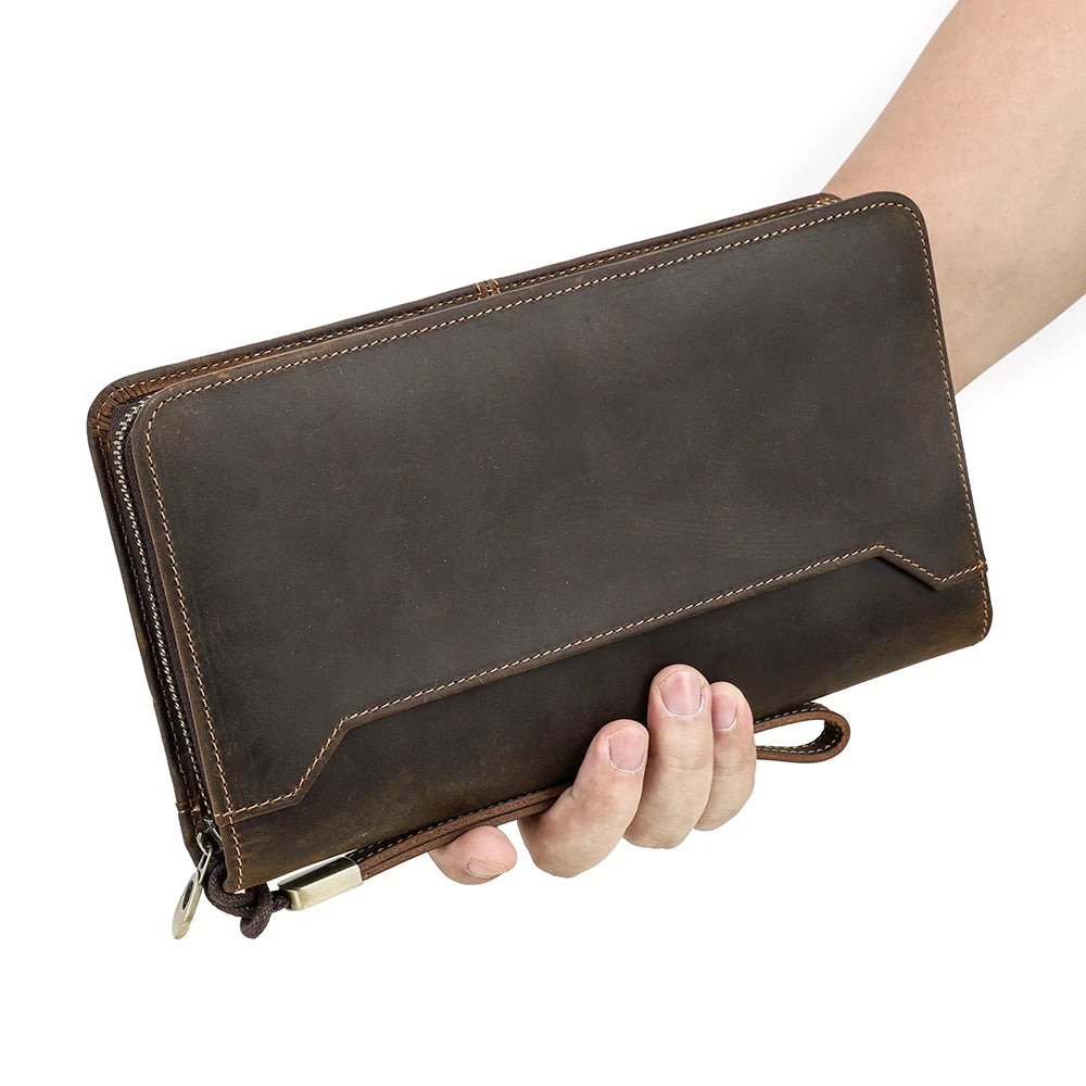Zéphyr - Portefeuille Familial Cuir Véritable avec Fente AirTag