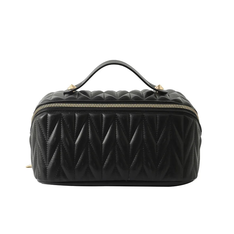 ARION - Trousse de Toilette Rayée Grande Capacité Élégante