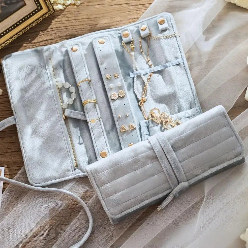 Alizé - Pochette à Bijoux de Voyage Pliable en Velours