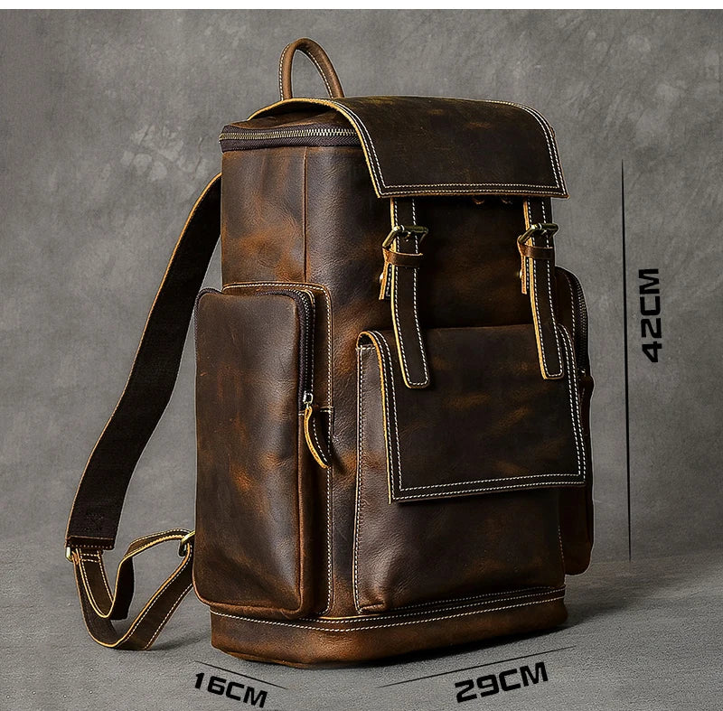 Heritage - Sac À Dos En Cuir Vintage - vue 3