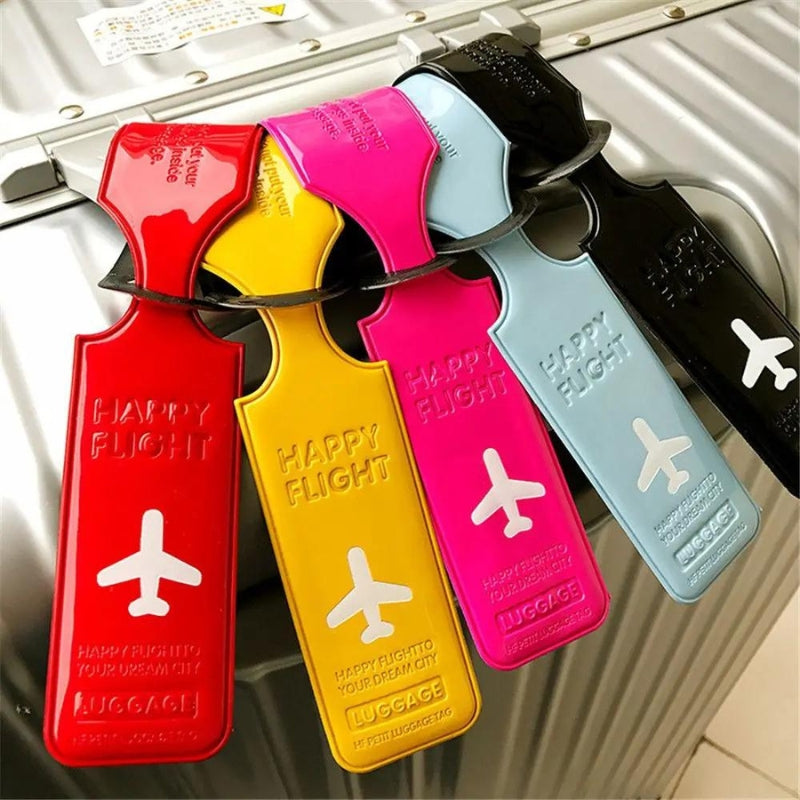 étiquette de valise colorée