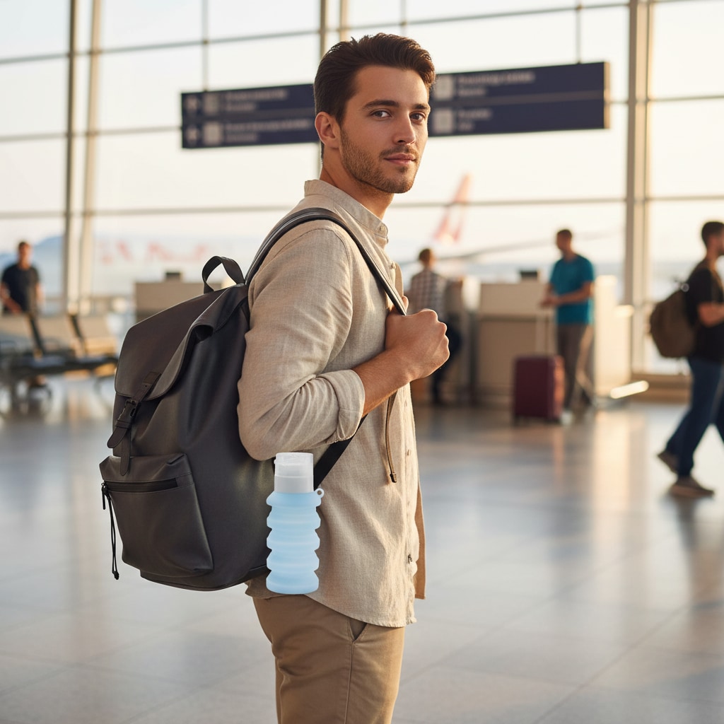 StrapKnob - Flacon De Voyage Anti Fuite - en voyage