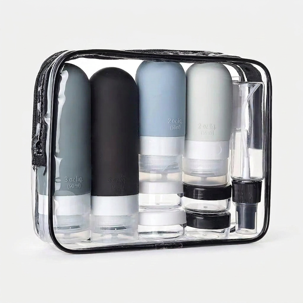 Zéphyr - Kit de 16 Flacons de Voyage Anti-Fuite en Silicone