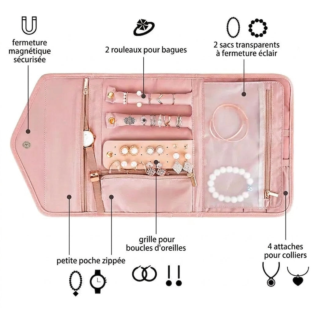 Alizé - Pochette de Rangement Pliable pour Bijoux