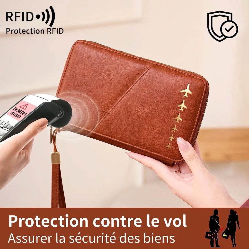 Zéphyr - Portefeuille Familial Anti-RFID Le Sac du Voyageur
