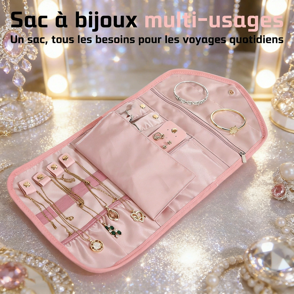 Alizé - Pochette de Voyage pour Bijoux Ajustable