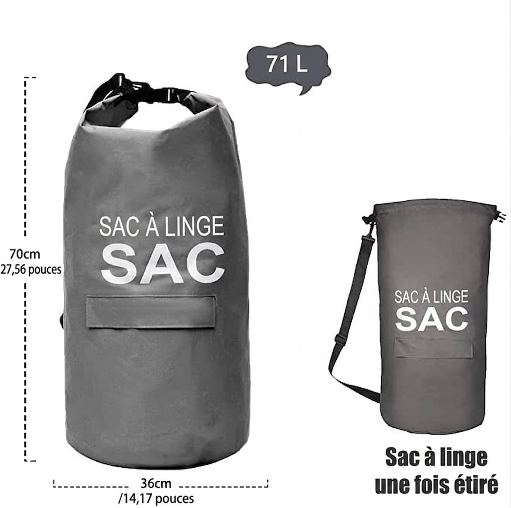 Zéphyr - Sac à Linge de Voyage Imperméable 71L