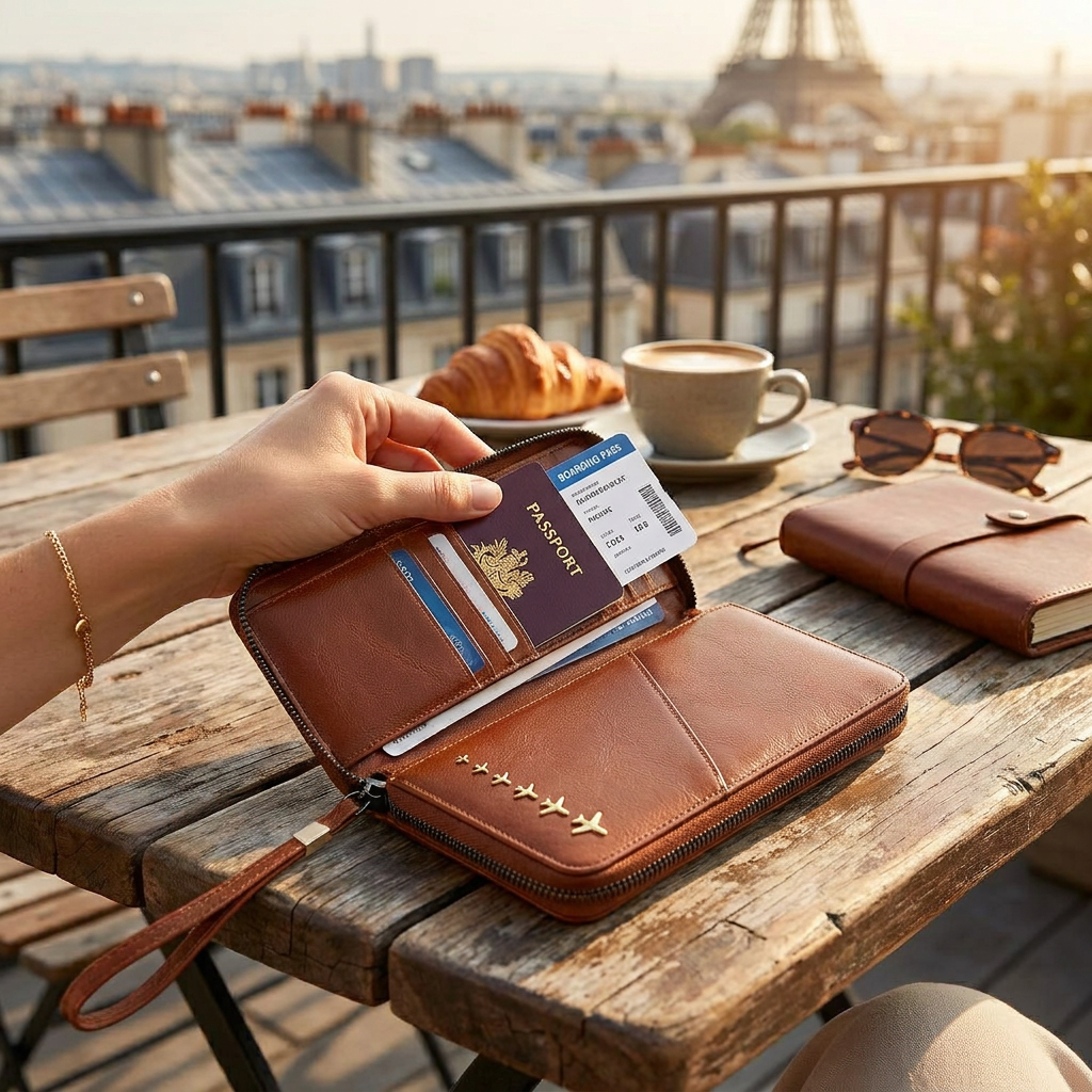 Zéphyr - Portefeuille Familial Anti-RFID Le Sac du Voyageur