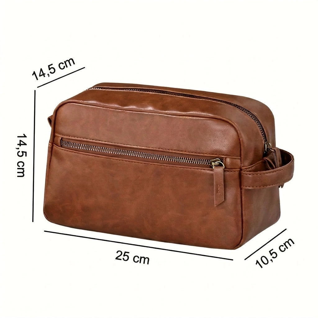 DANAE - Trousse de Toilette de Voyage Imperméable en Cuir PU