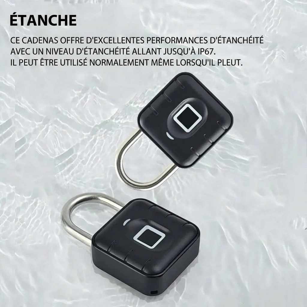 Zéphyr - Cadenas Connecté Bluetooth à Empreinte Digitale