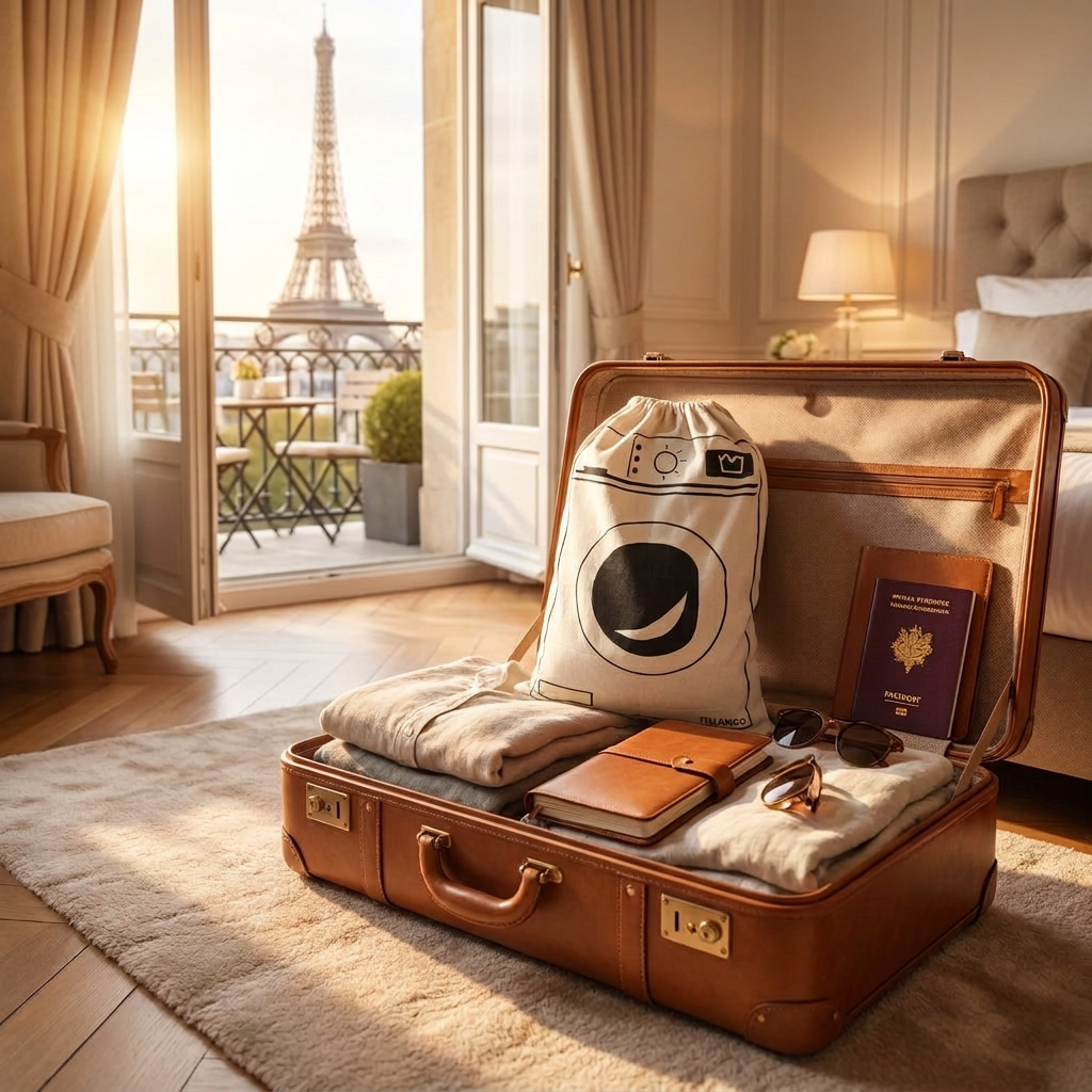 Zéphyr - Sac à Linge en Maille Lavable pour Voyageurs