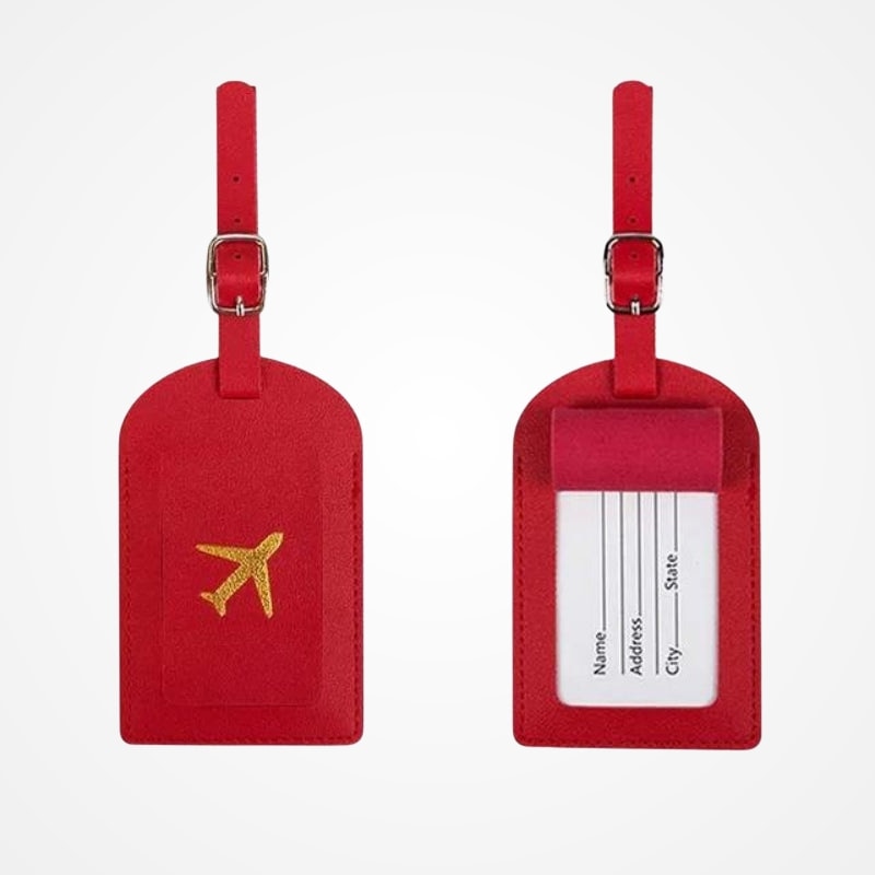 porte étiquette bagage en simili