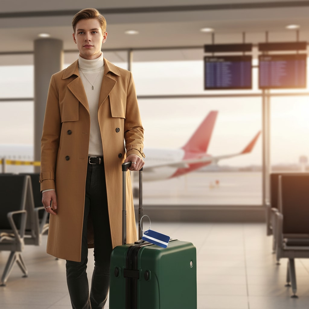 LineGuard - Porte Étiquette Métallique Pour Valise - en voyage