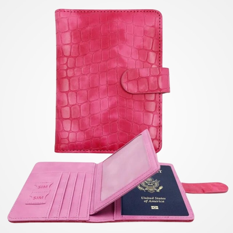 étui de voyage femme en simili cuir résistant