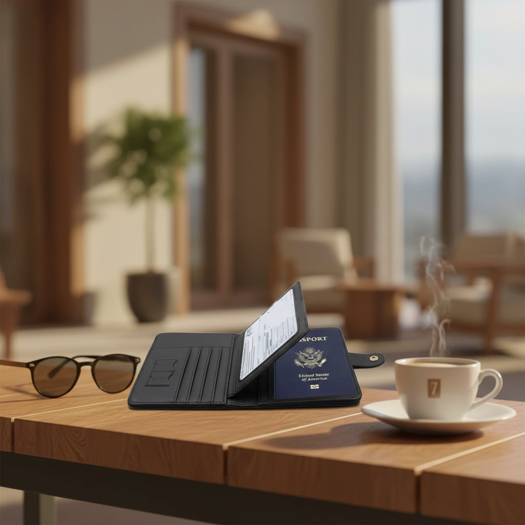 Portefeuille De Voyage Etui A Passeport - vue 10