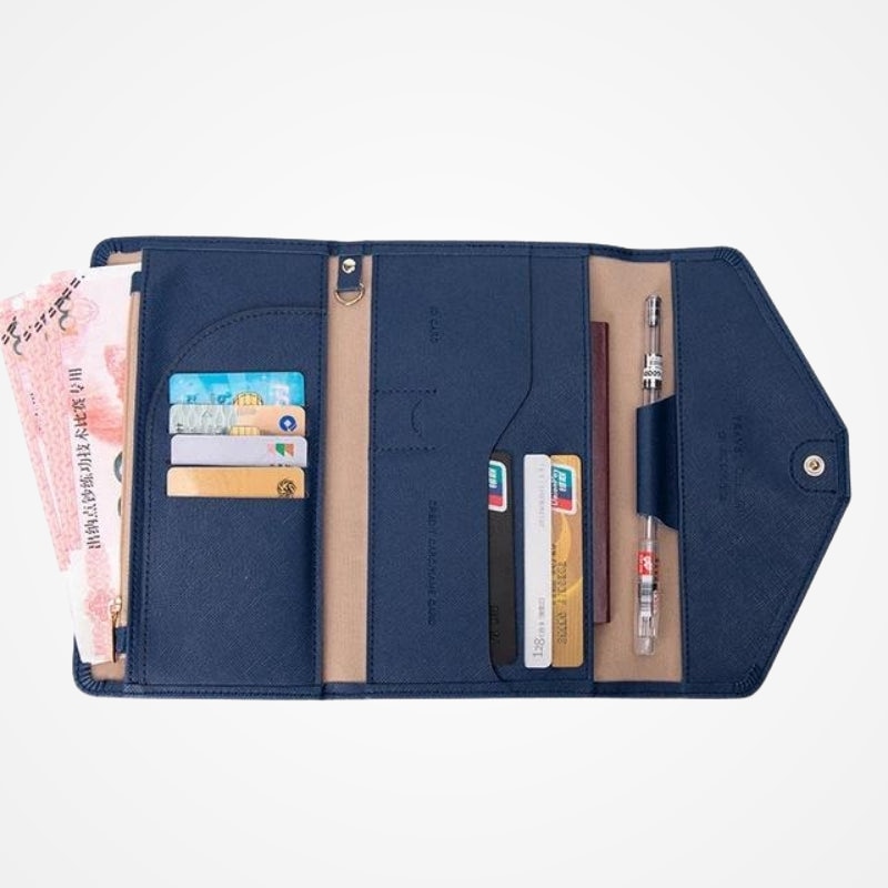 portefeuille de voyage élégant pour femme