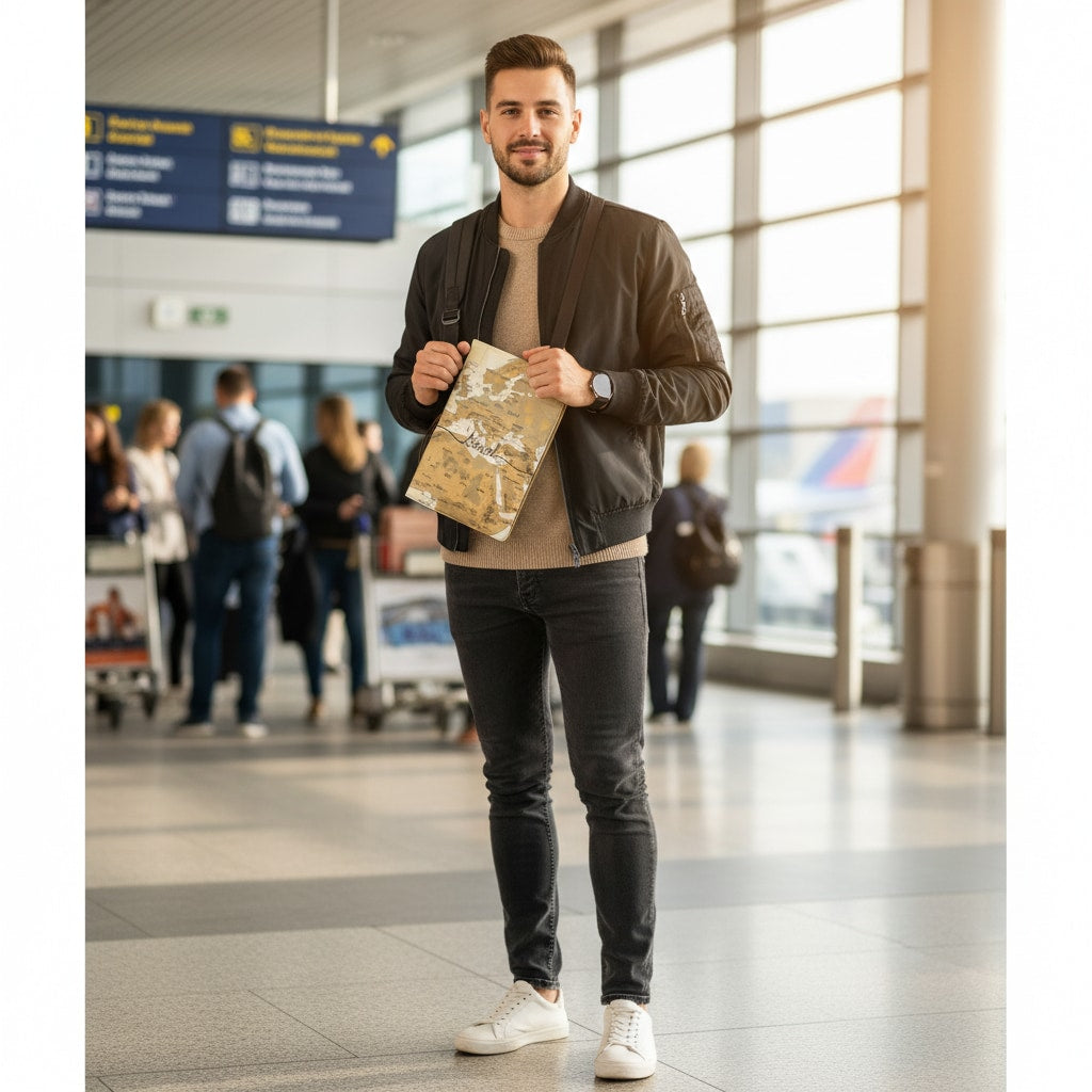 Une - Protège Passeport Carte Du Monde - vue 2