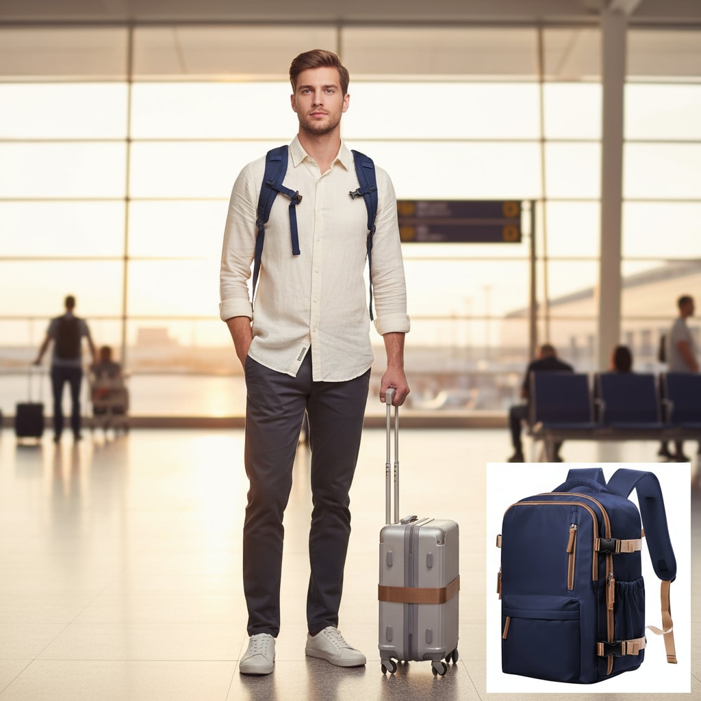 Sac À Dos Cabine 40x30x20 Transavia - en voyage