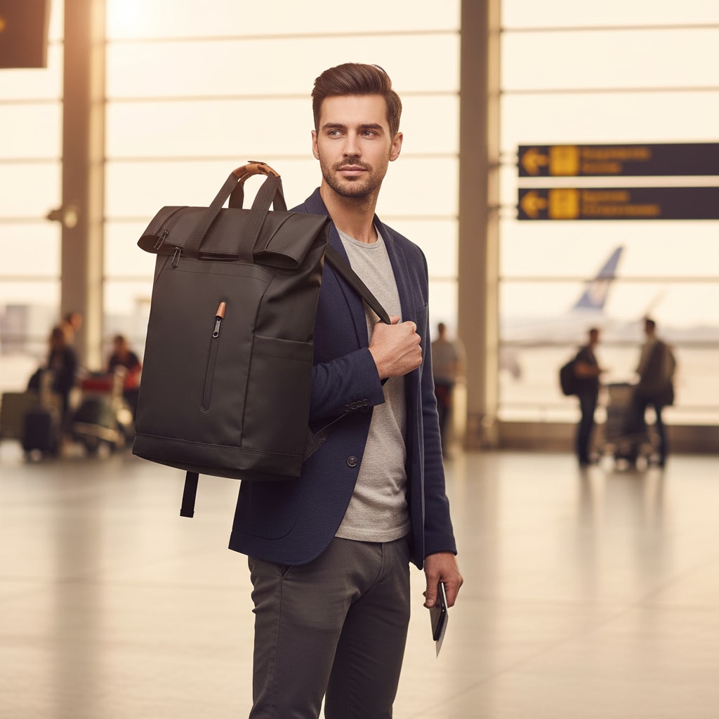 Sac À Dos Homme Roll Top - en voyage