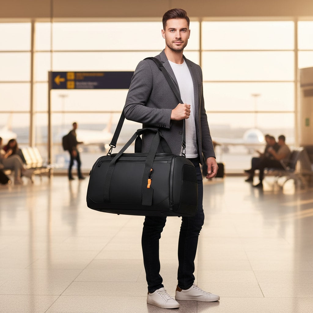 Sac De Sport Homme Avec Compartiment Chaussures - en voyage