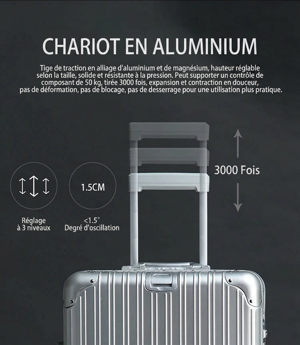 ZOSMA - Valise En Aluminium
