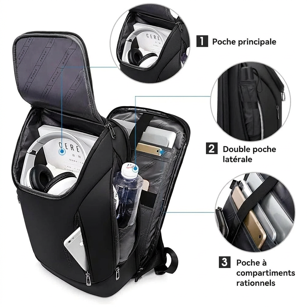 ALCOR - Sac À Dos Cabine Avec Port USB Intégré