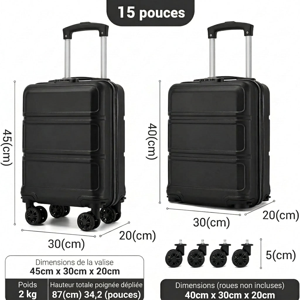 Escale - Valise Cabine Transavia avec Roulettes Amovibles - vue 12