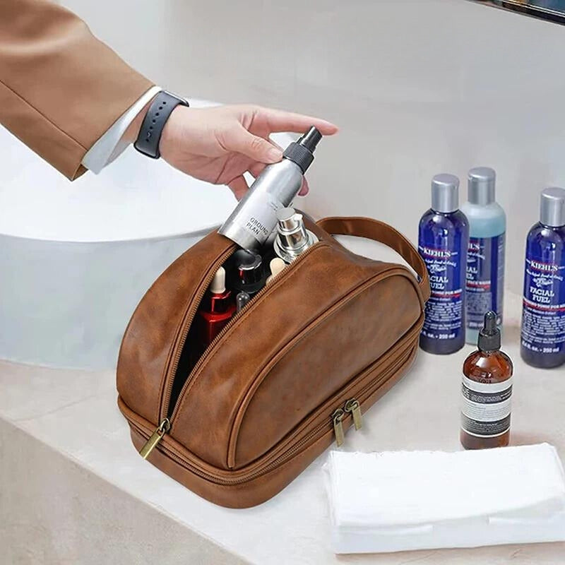 Ritual - Trousse De Toilette Homme En Cuir Vintage - vue 3