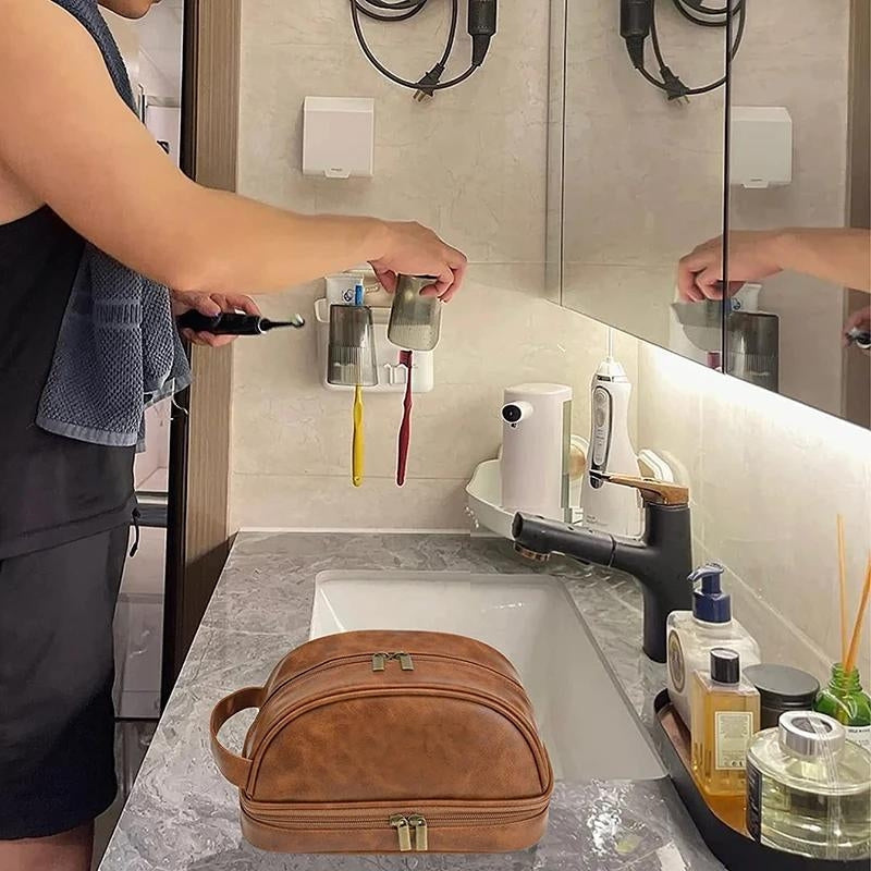 Ritual - Trousse De Toilette Homme En Cuir Vintage - vue 2
