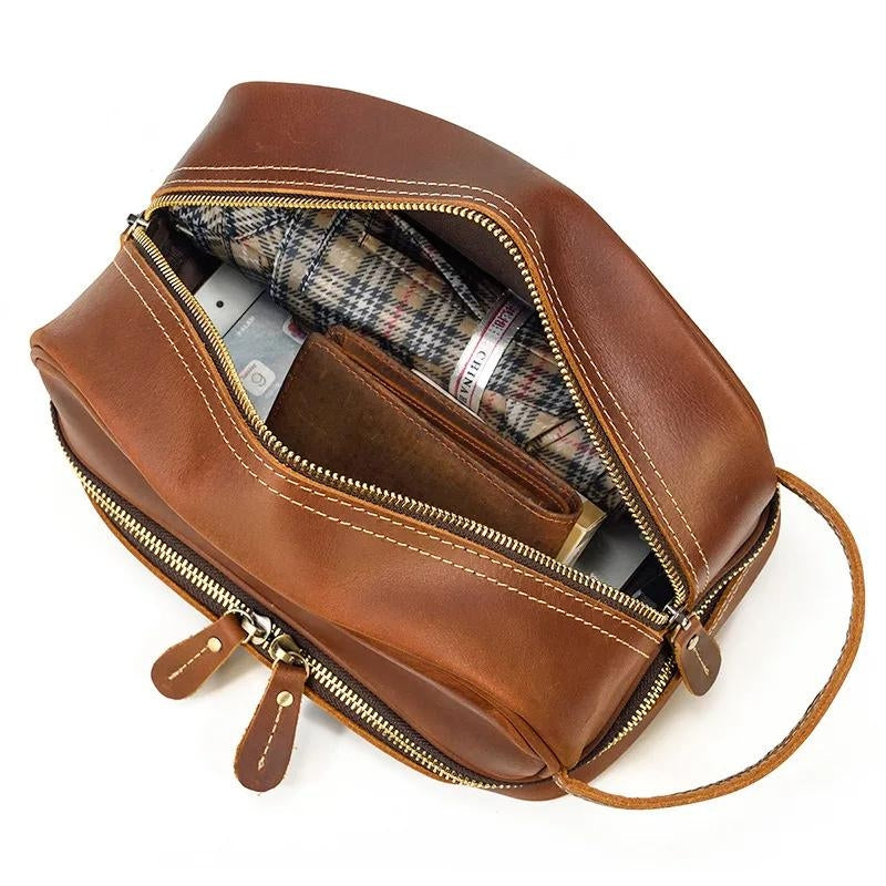 Ritual - Trousse De Toilette Homme En Cuir Vintage - vue 4