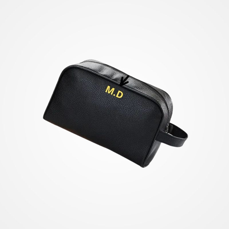 trousse toilette cuir personnalisable