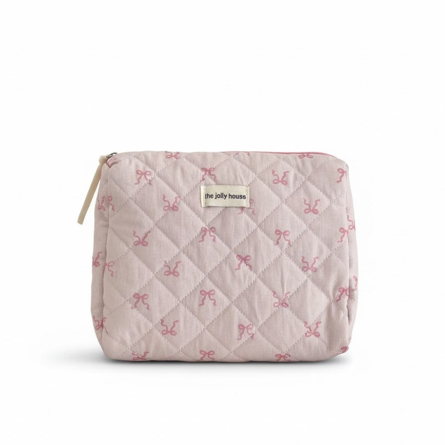 ROSALIE – Trousse de toilette rose pâle à nœuds : vue complémentaire