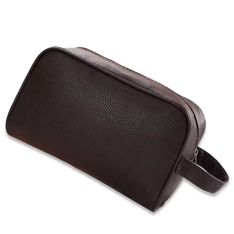 trousse cuir marron