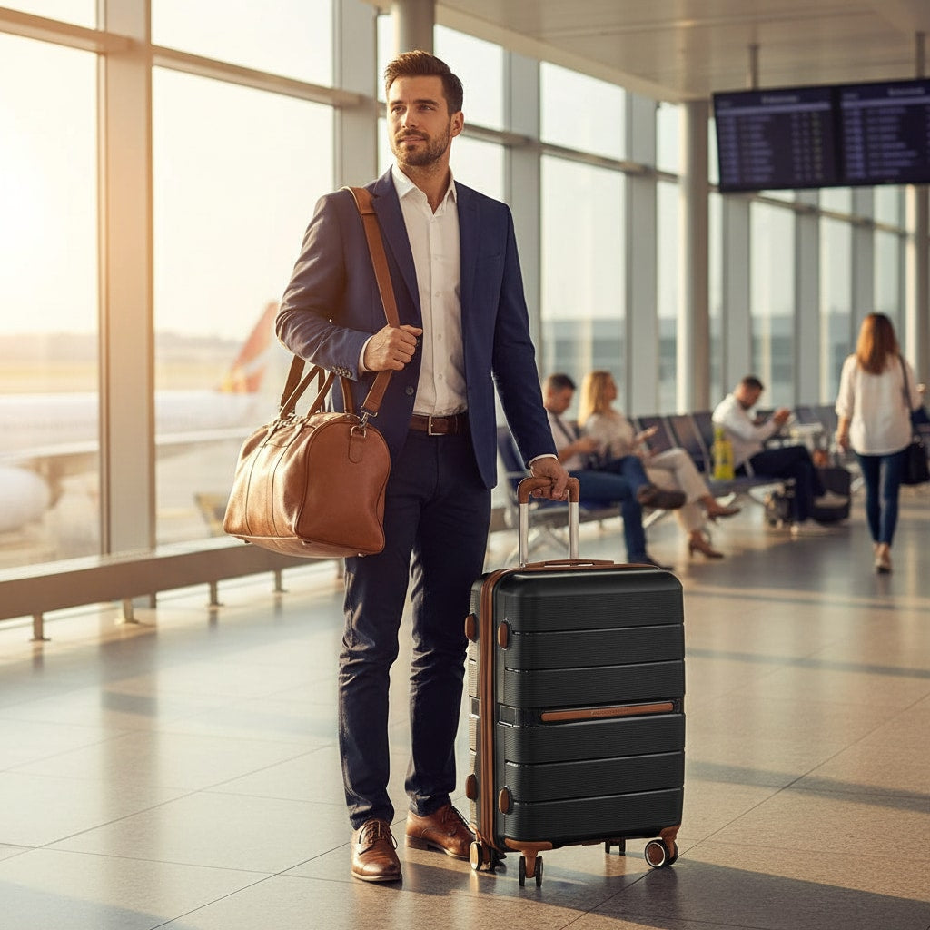 Valise Soute 23kg - en voyage