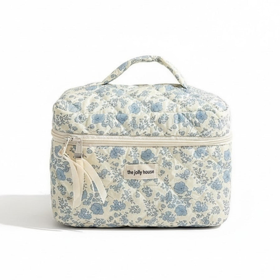 FLORINA – Vanity femme matelassé fleurs bleues : vue complémentaire