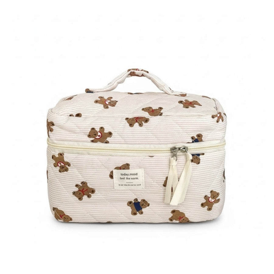 URSA – Vanity trousse de maquillage matelassé à oursons : vue complémentaire