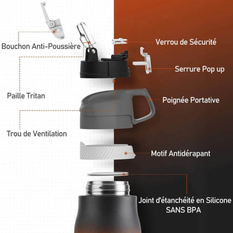 Gourde avec Paille Adulte - vue 3
