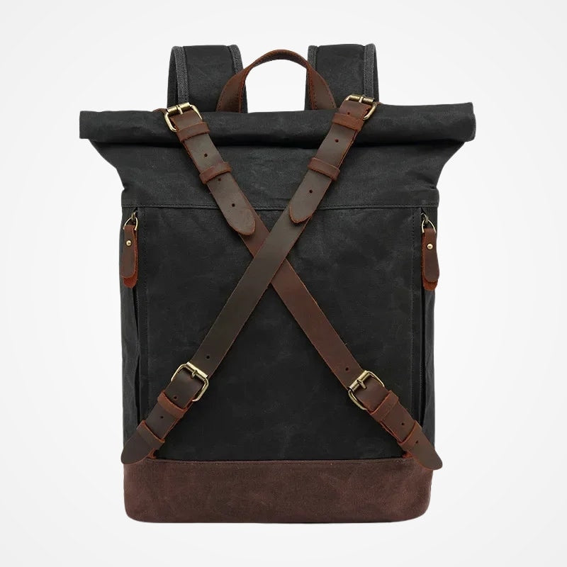 Nomade - Sac À Dos En Toile Vintage Roll Top - vue 8