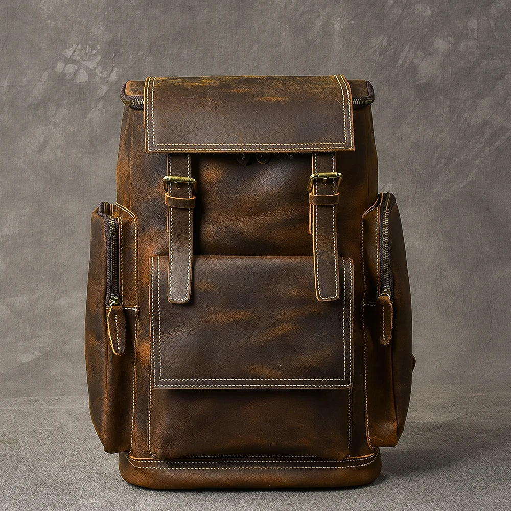 Heritage - Sac À Dos En Cuir Vintage - vue 4
