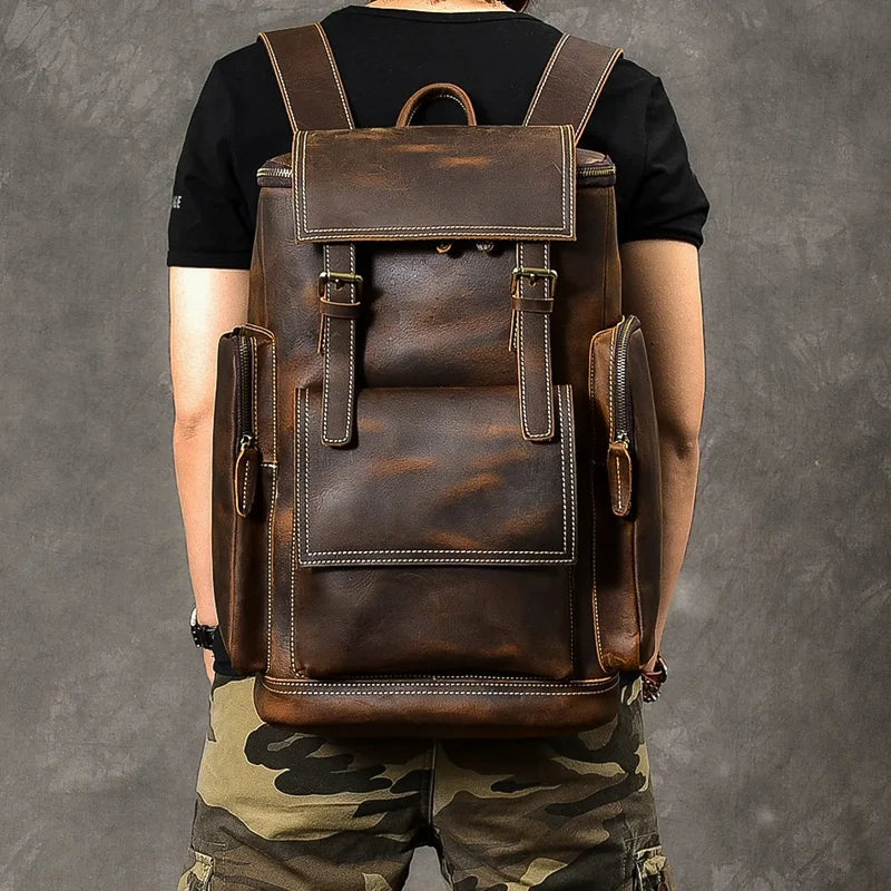 Heritage - Sac À Dos En Cuir Vintage - vue 2