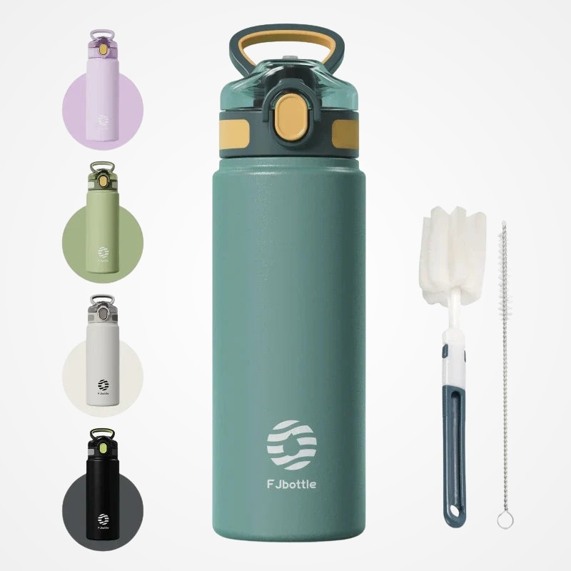 Gourde Isotherme avec Paille Intégrée