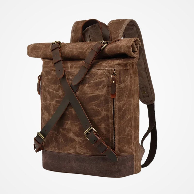 Nomade - Sac À Dos En Toile Vintage Roll Top