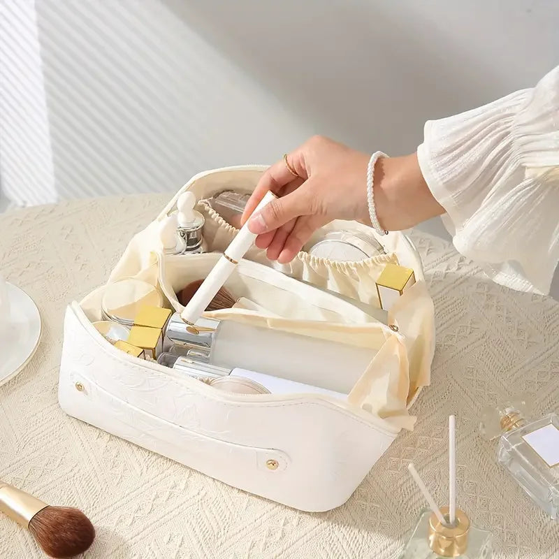 ATALANTA - Trousse de Toilette Vintage Fleurie Grande Capacité