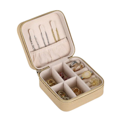 boîte à bijoux de voyage en cuir