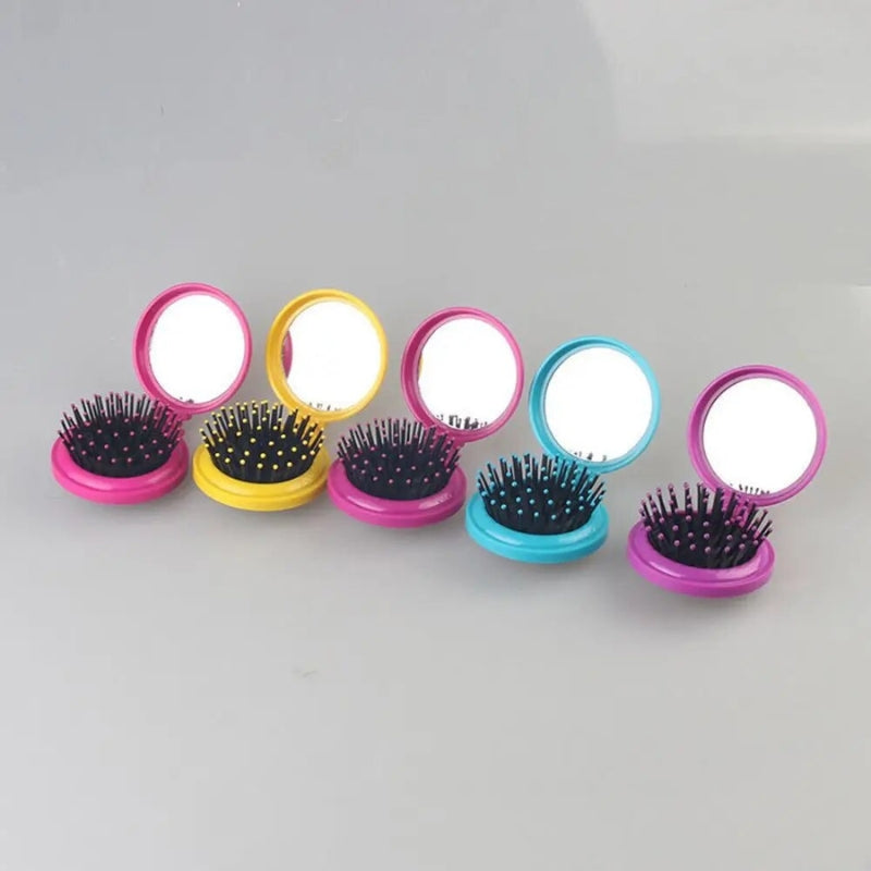 Brosse Cheveux Et Miroir De Poche Pylones