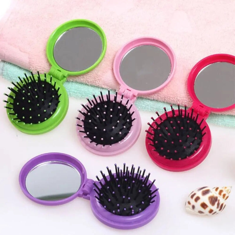 Brosse Cheveux Et Miroir De Poche Pylones
