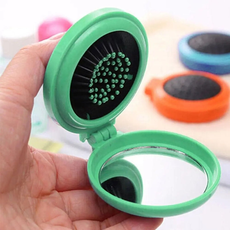 Brosse Cheveux Et Miroir De Poche Pylones