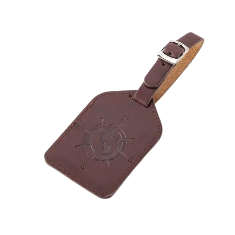 etiquette valise en cuir