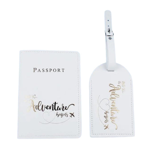 etiquette bagage et etui passeport